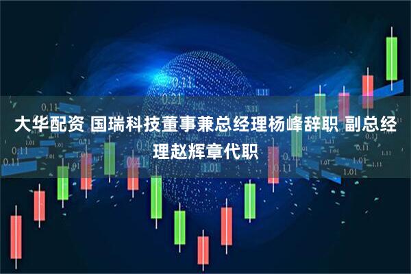 大华配资 国瑞科技董事兼总经理杨峰辞职 副总经理赵辉章代职