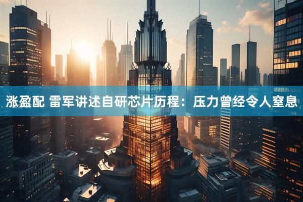 涨盈配 雷军讲述自研芯片历程：压力曾经令人窒息